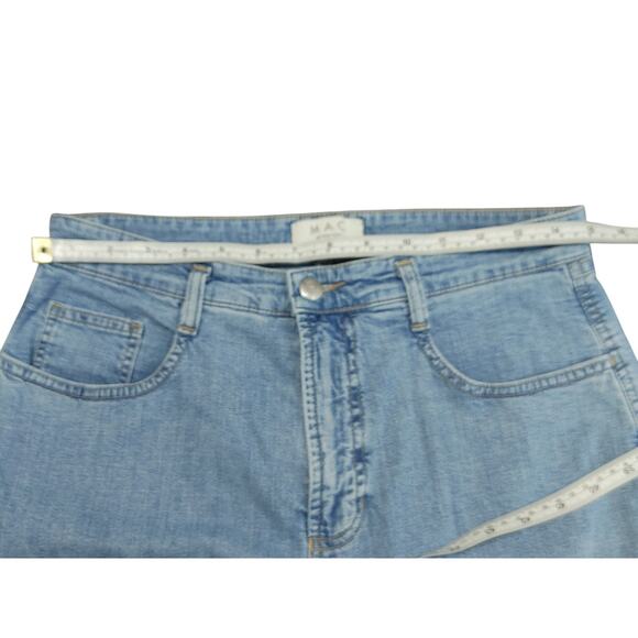 MAC Kelly Jeans Straight Leg High Waisted Blue Denim Stretch Womens Size 42/32 - Picture 5 of 7